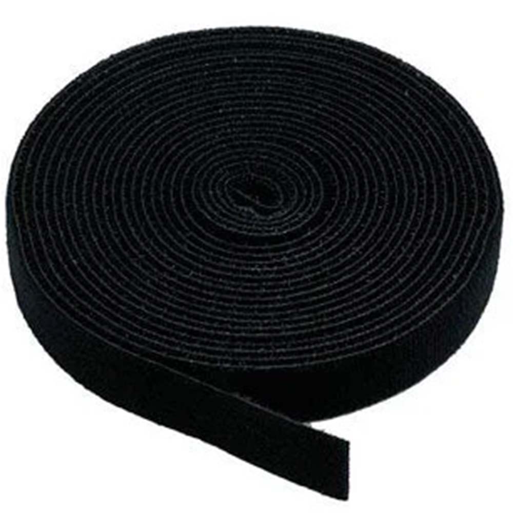 FISCO 20mm x 25 meter roll double sided hook and loop grip tie (black) - Image 2