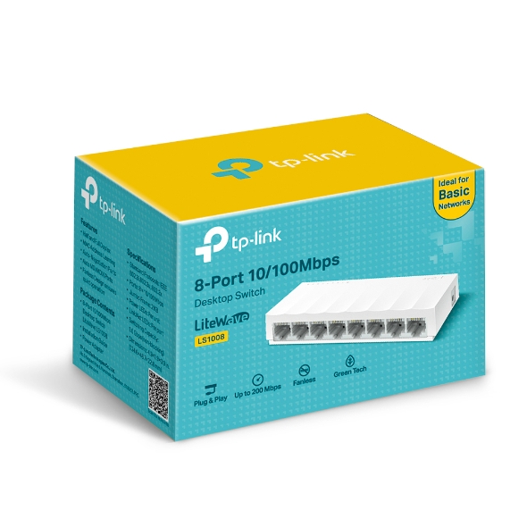 8-Port 10/100Mbps Desktop Network Switch LS1008