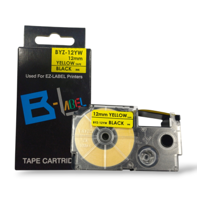 Label Printer BYZ-12yw Compatible Casio Label Tape Xr-12yw 12mm Cassette Ribbon Tape for Casio Kl-780